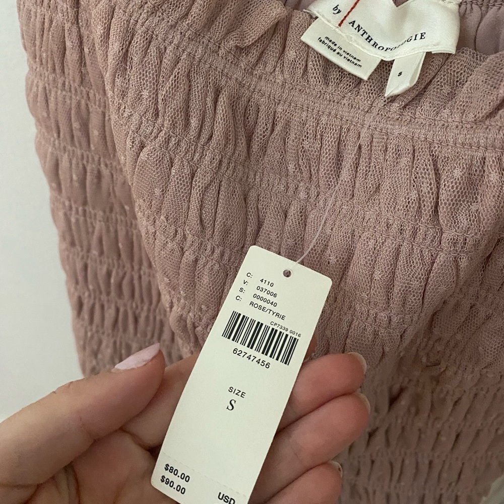 Blush Pink Anthropologie Tank Top - Picture 3 of 4